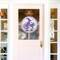 Gnome Lavender Flower Sign for Front Door Decor, Anemone Purple Buffalo Plaid Wood Door Hanger for Outdoor Outside Porch, Summer Farmhouse Wooden Wreath Indoor Wall Hanging Decoration